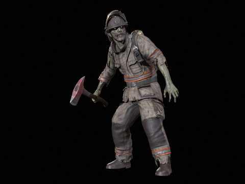 ZombieFirefighter 3Dモデル