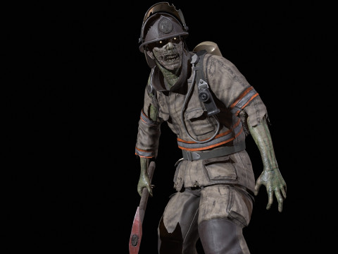 ZombieFirefighter 3Dモデル