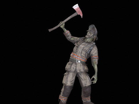 ZombieFirefighter 3Dモデル