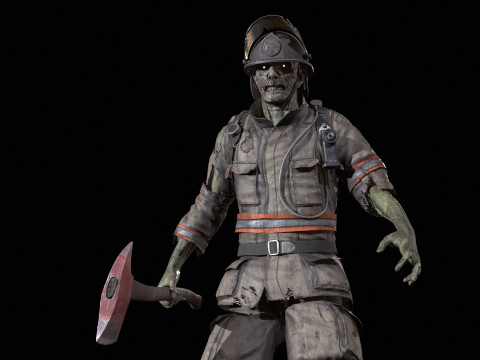 ZombieFirefighter 3Dモデル