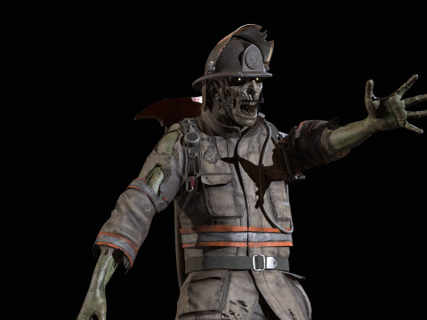 ZombieFirefighter 3Dモデル
