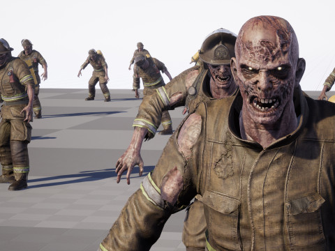 ZombieFirefighter 3Dモデル