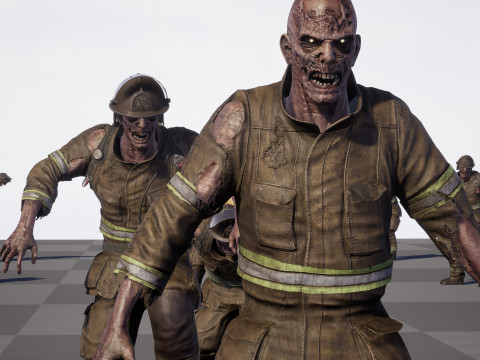 ZombieFirefighter 3Dモデル
