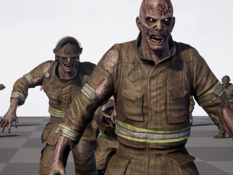 ZombieFirefighter 3D Model