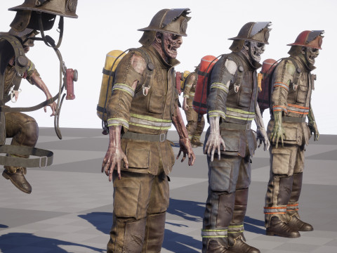 ZombieFirefighter 3Dモデル