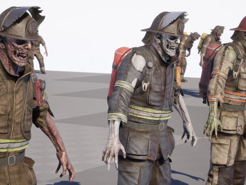 ZombieFirefighter 3D Model