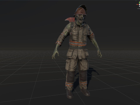 ZombieFirefighter 3Dモデル