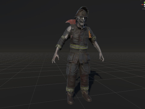 ZombieFirefighter 3Dモデル