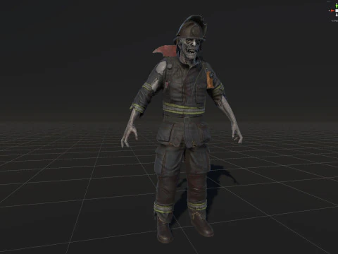 ZombieFirefighter 3D Model
