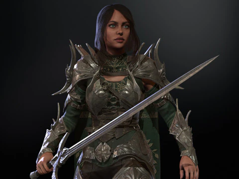 Knight Girl 3D Model