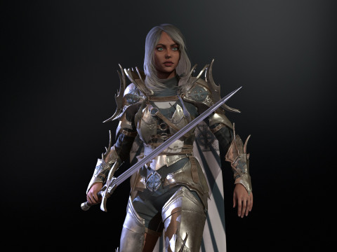 Knight Girl Model 3D