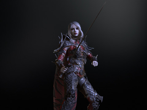 Knight Girl Model 3D