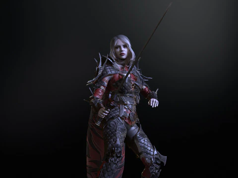 Knight Girl 3D Model