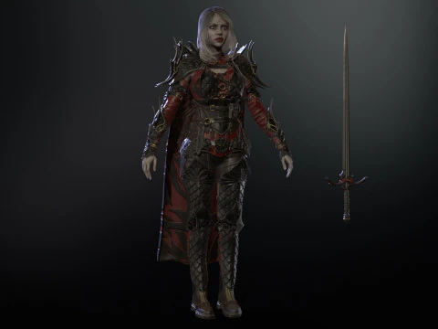 Knight Girl 3D Model