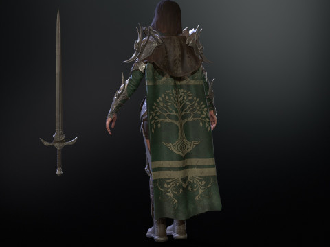 Knight Girl Model 3D