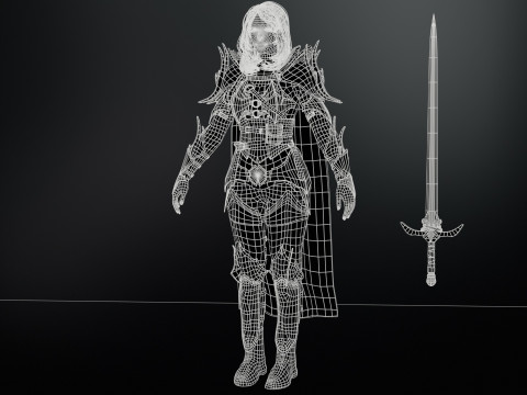 Knight Girl Model 3D