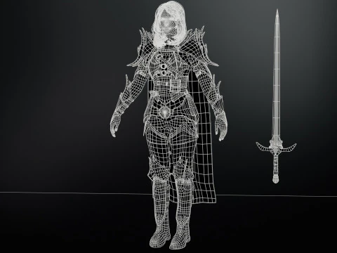 Knight Girl 3D Model