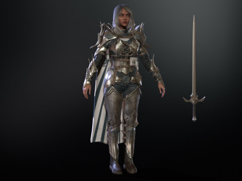 Knight Girl Model 3D