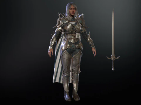 Knight Girl 3D Model