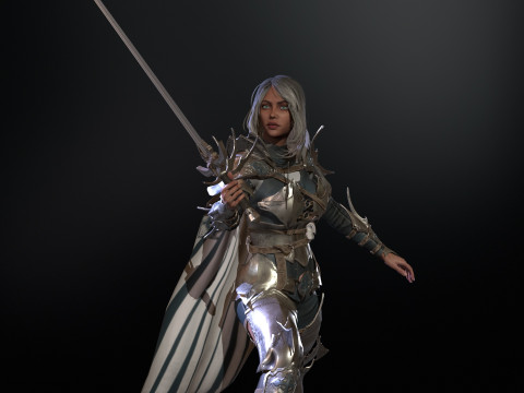 Knight Girl Model 3D