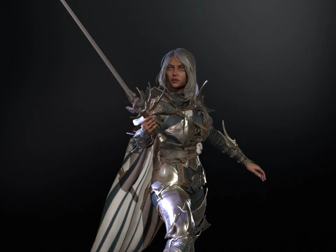 Knight Girl 3D Model