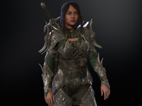 Knight Girl Model 3D