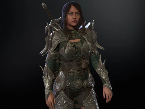 Knight Girl 3D Model