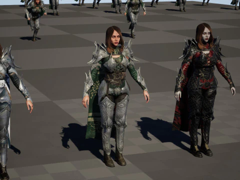 Knight Girl 3D Model