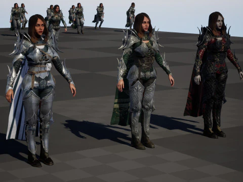 Knight Girl 3D Model
