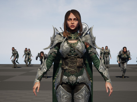 Knight Girl Model 3D