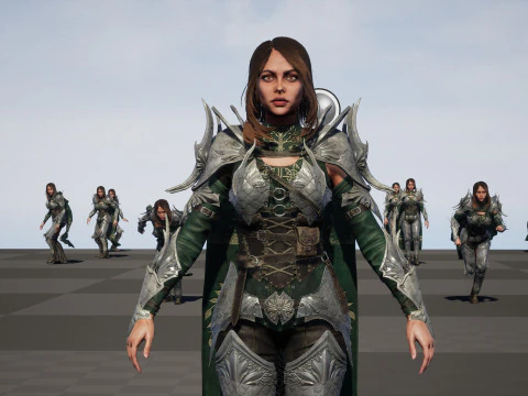 Knight Girl 3D Model