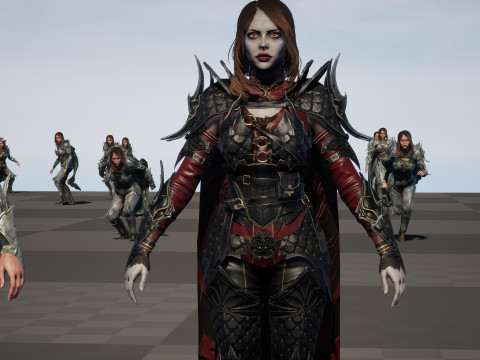 Knight Girl Model 3D