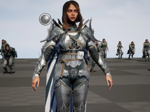 Knight Girl 3D Model