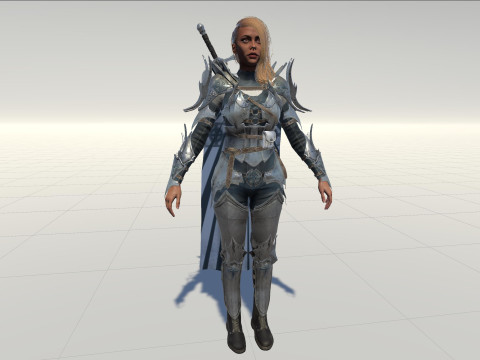 Knight Girl Model 3D
