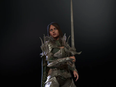 Knight Girl 3D Model