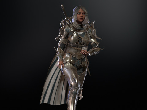 Knight Girl Model 3D