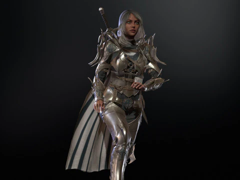 Knight Girl 3D Model