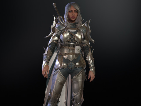 Knight Girl Model 3D