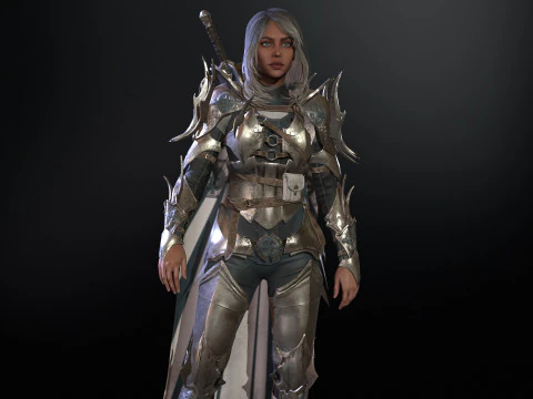 Knight Girl 3D Model