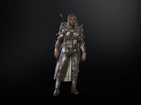 Knight Girl Model 3D