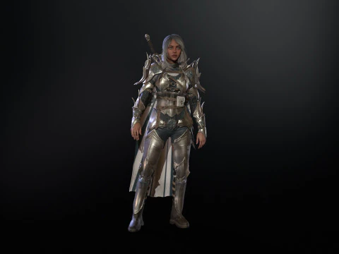 Knight Girl 3D Model