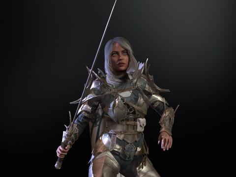 Knight Girl Model 3D
