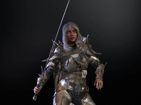 Knight Girl 3D Model