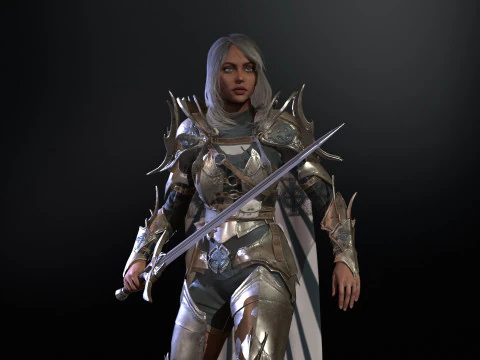 Knight Girl 3D Model