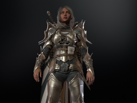 Knight Girl Model 3D