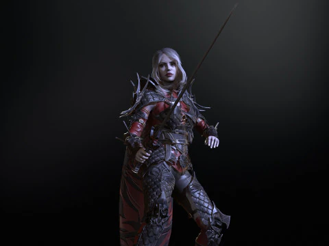 Knight Girl 3D Model