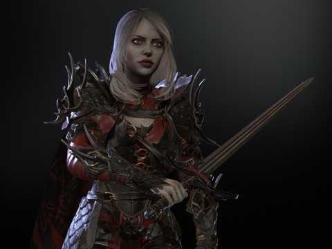 Knight Girl Model 3D