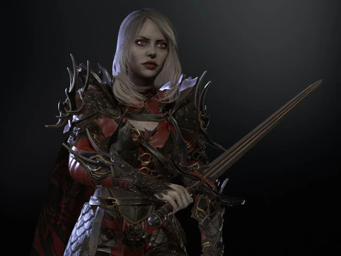 Knight Girl 3D Model