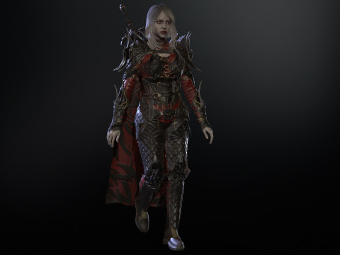 Knight Girl Model 3D
