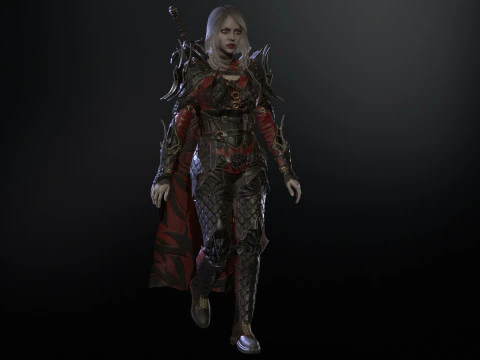 Knight Girl 3D Model